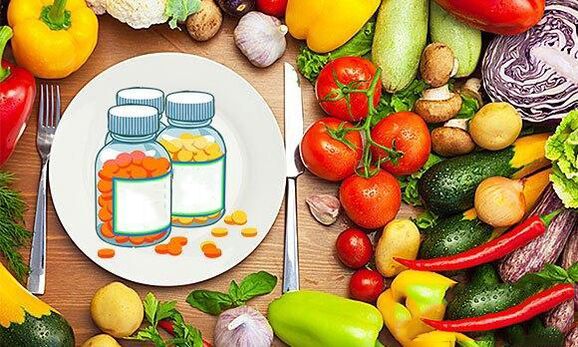 Vitamines dans les produits pour augmenter la puissance